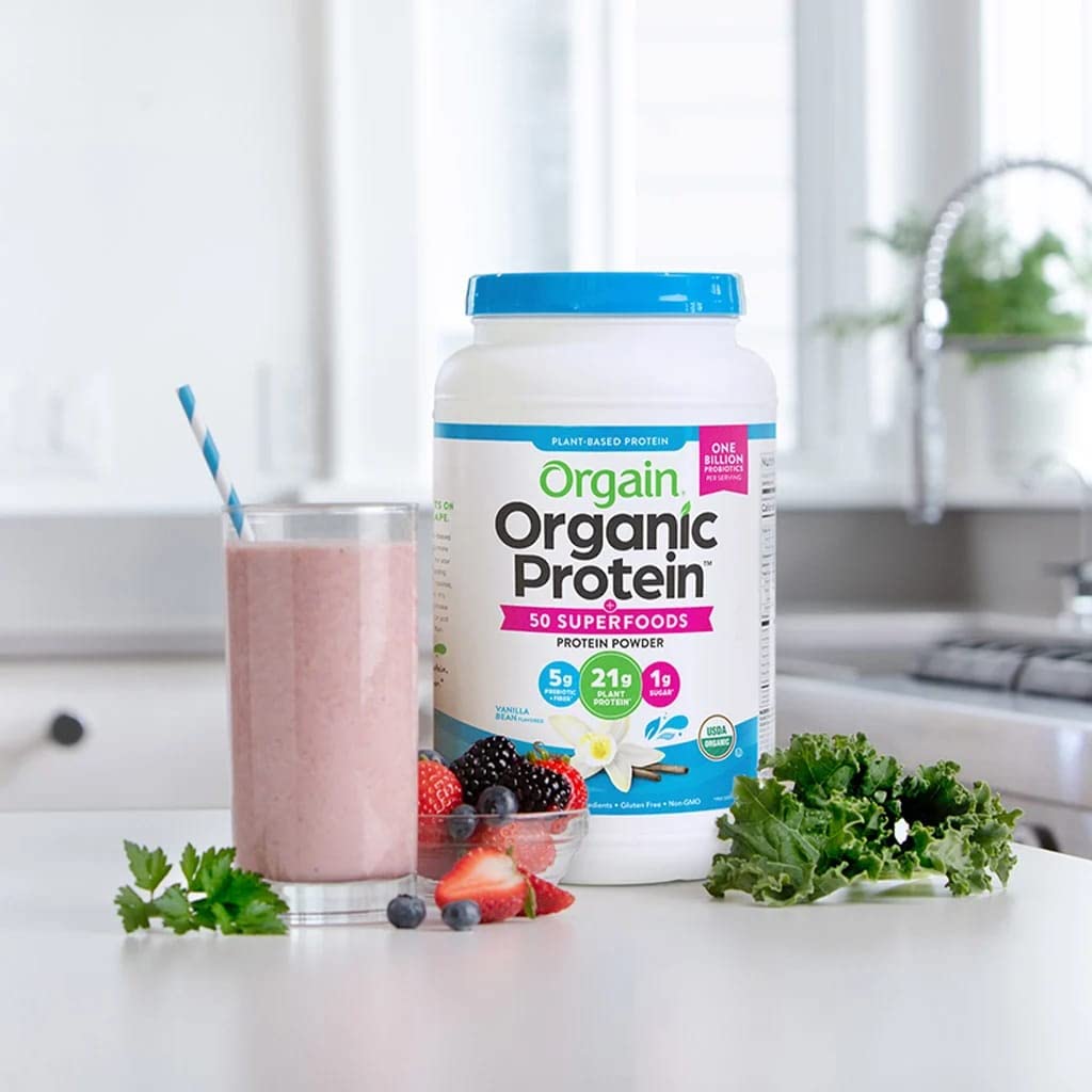 Organic Plant Based Protein Powder Vanilla Bean 2.74 Pound F1630