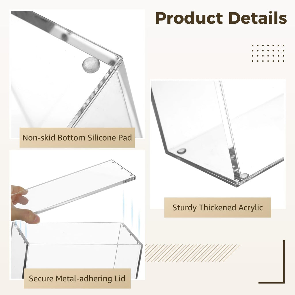 2 Pcs Acrylic Display Cases with Lid L56775