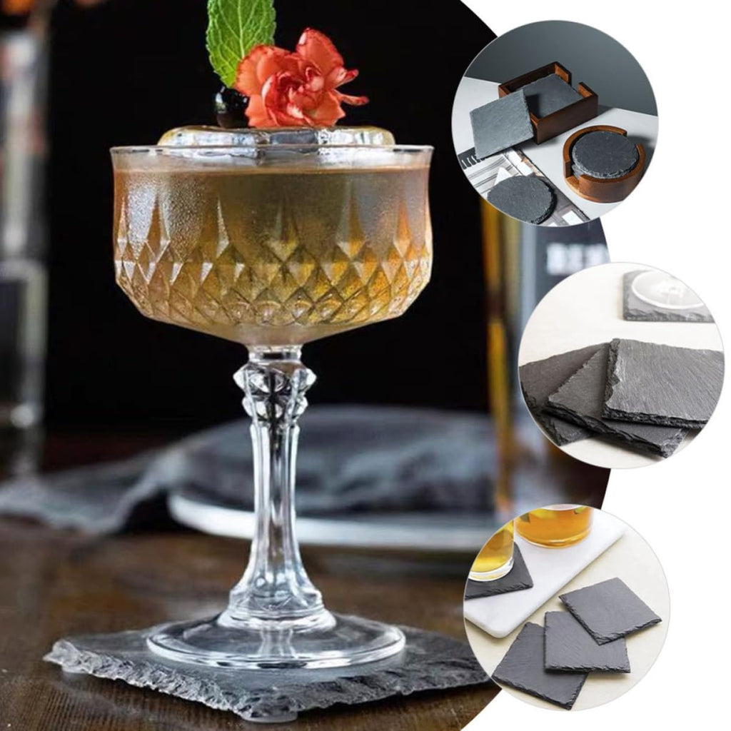 12pcs Natural Stone Drink Coasters Set Y931