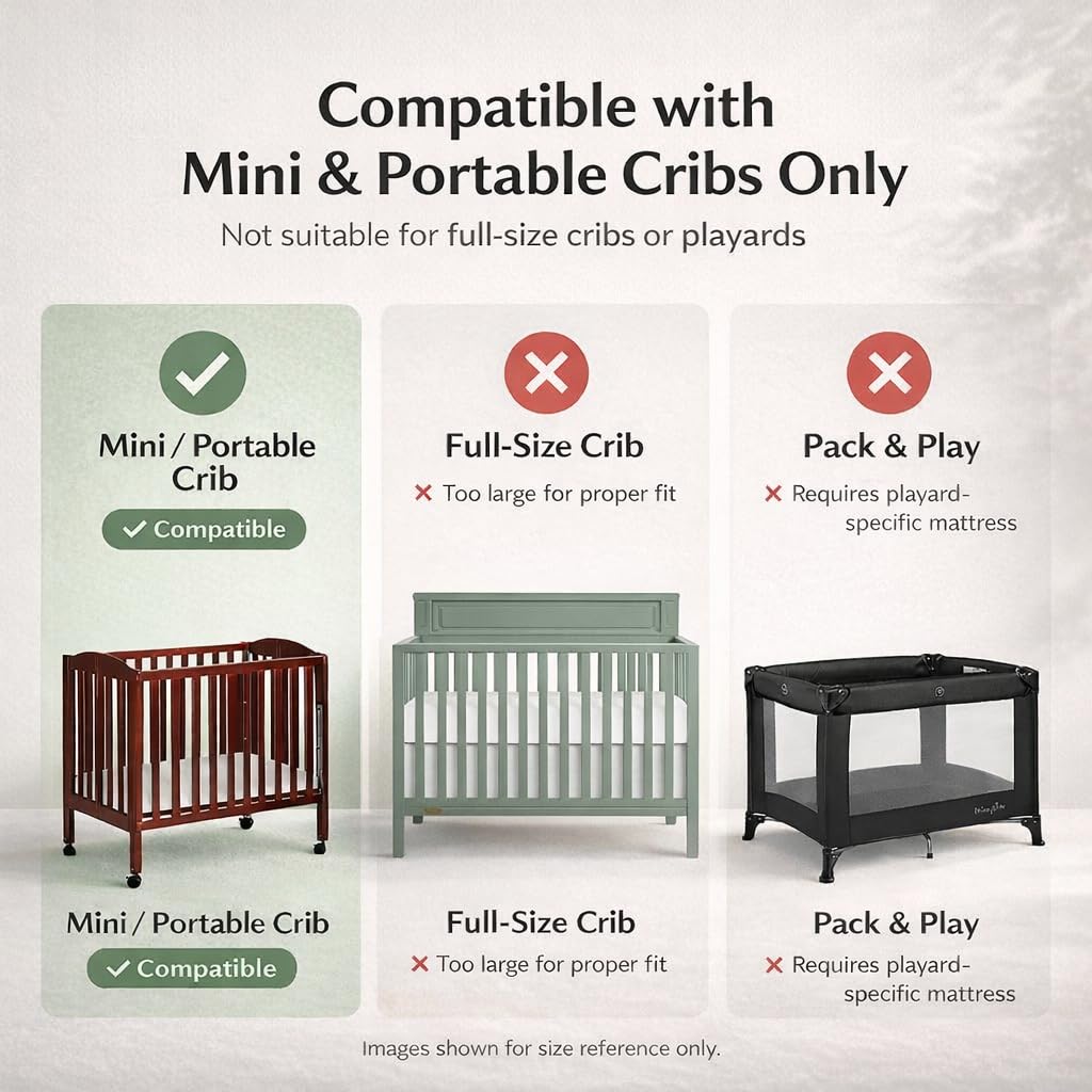 2-in-1 Portable Mini Crib Mattress T29039