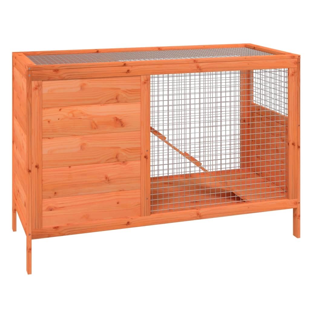 2-Tier Solid Pine Wood Rabbit Hutch U497