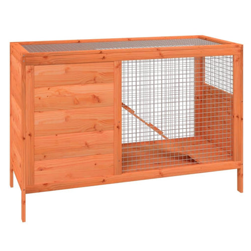 2-Tier Solid Pine Wood Rabbit Hutch U497
