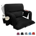 Black 25" Wide Stadium Seat with Back Support B158