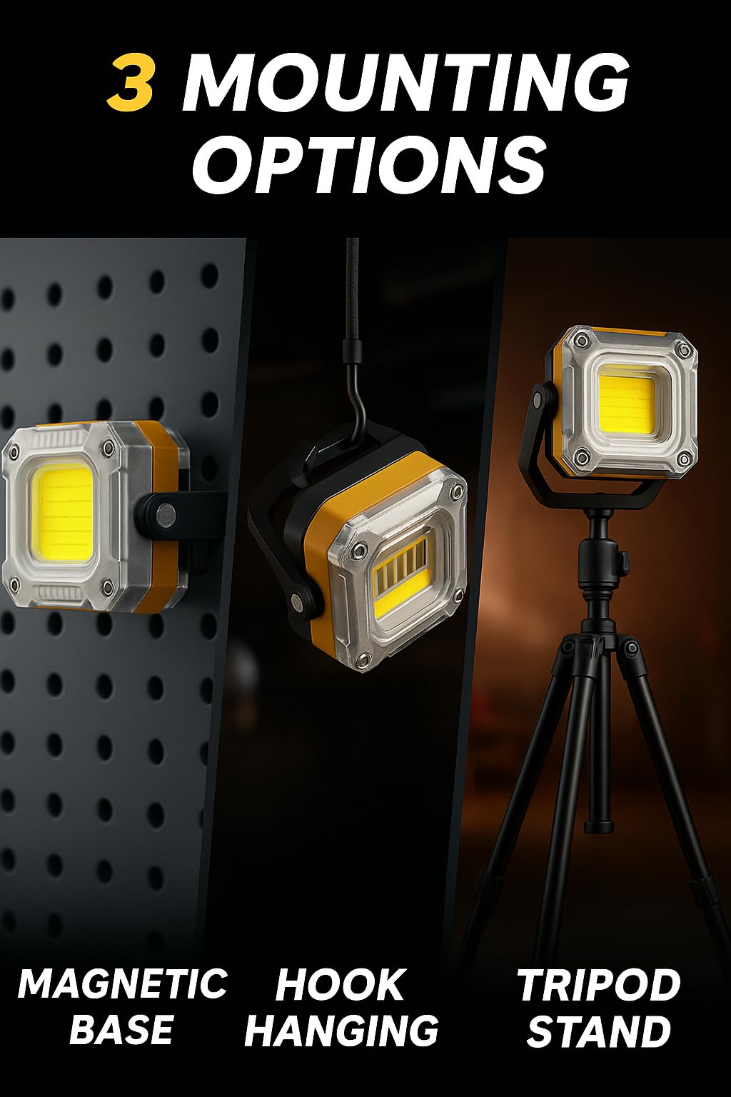 2 Pack Rechargeable LED Work Light C154731