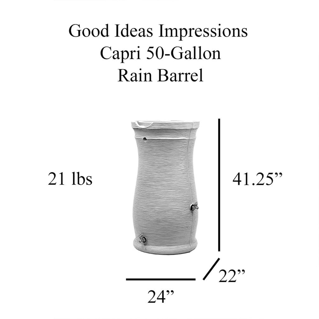 50-Gallon Rain Saver Barrel with 2 Brass Spigots and Screen Q295