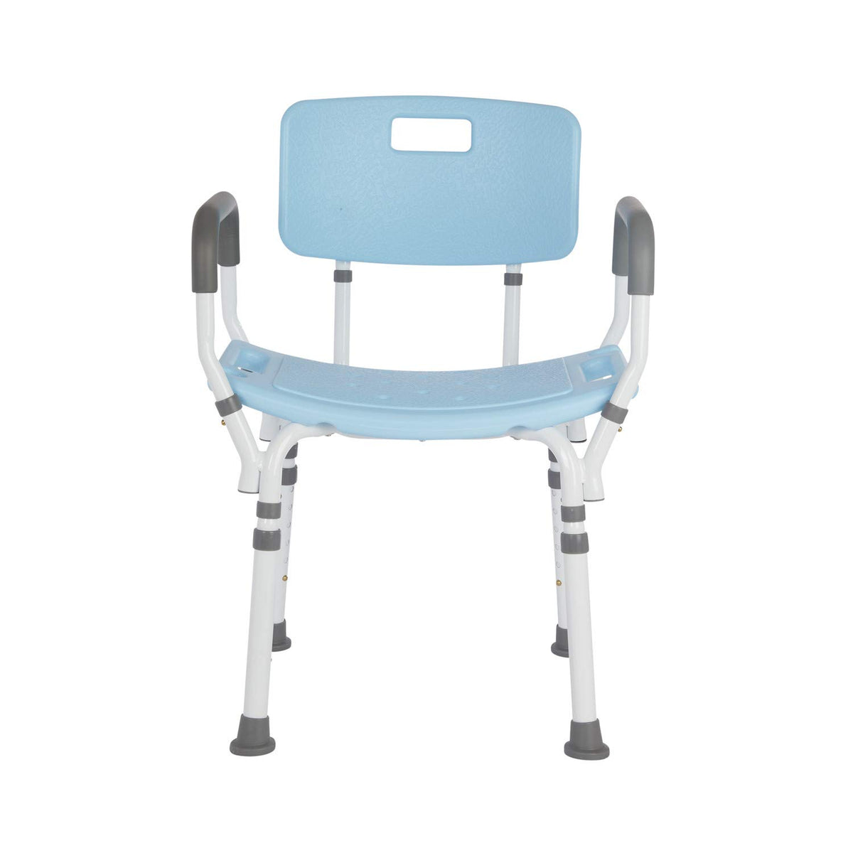 Blue Shower Chair with Back and Padded Arms J116