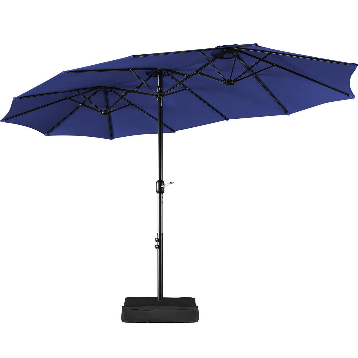 13FT Double-Sided Patio Umbrella with Base Navy Blue U87826