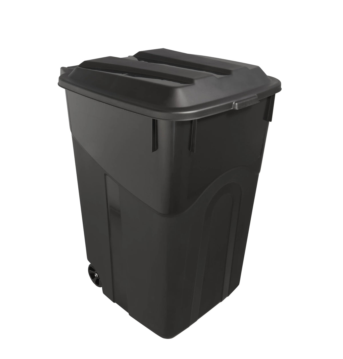 45 Gallon Black Wheeled Plastic Garbage Can T240861