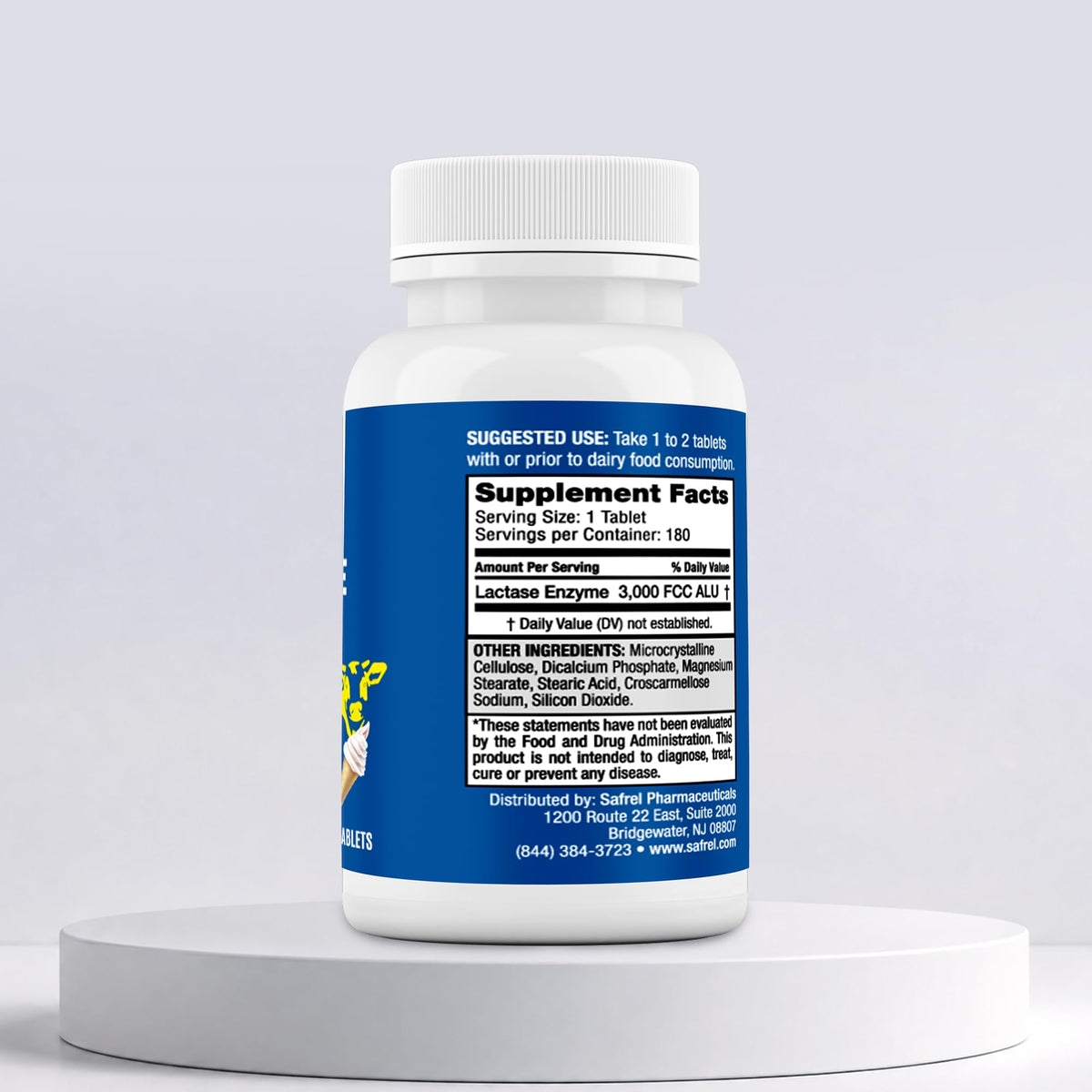 Unflavored Lactase Enzyme Tablets 180 Ct K349