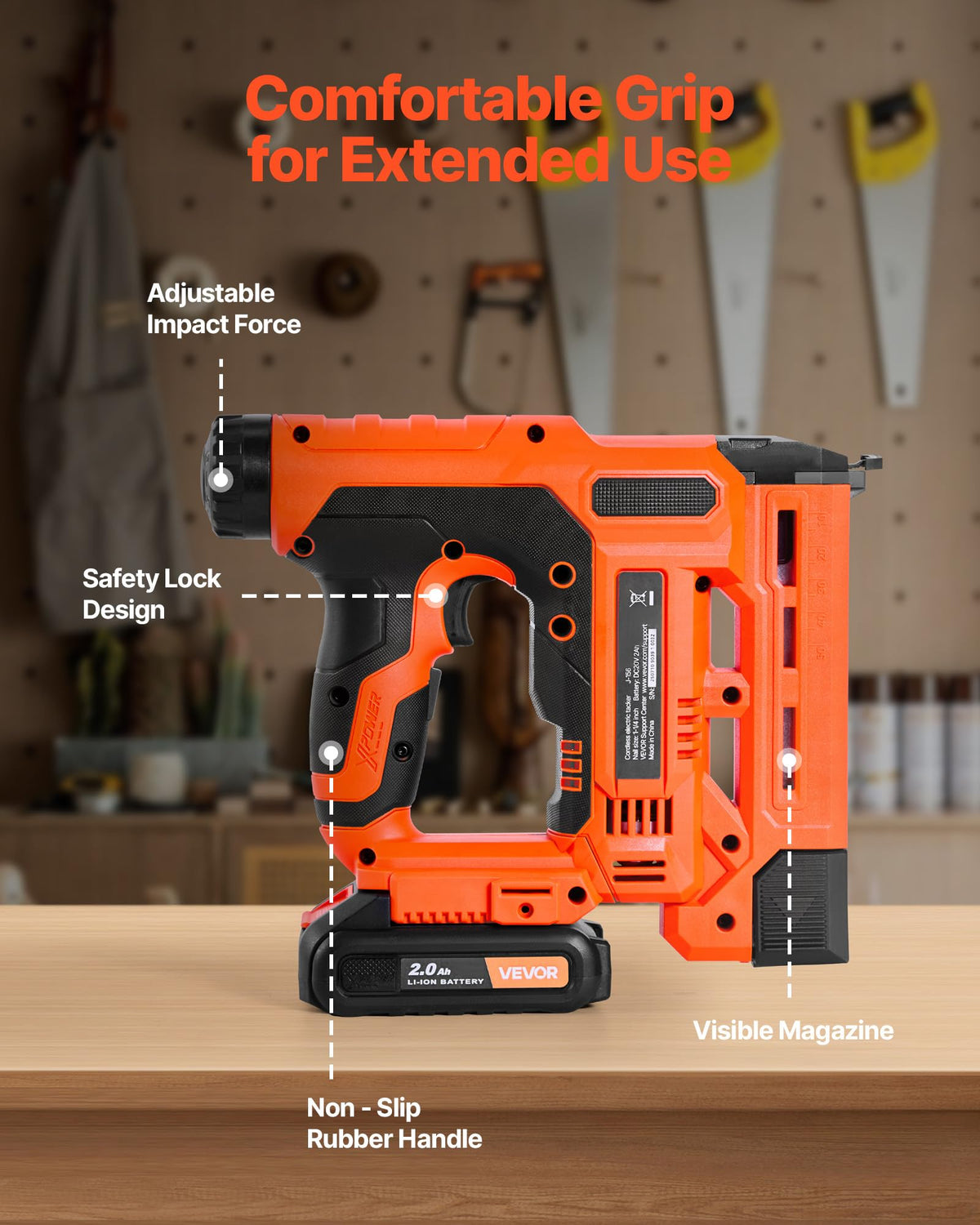 Cordless 2-in-1 18 Gauge Nail Gun Staple Gun R8036