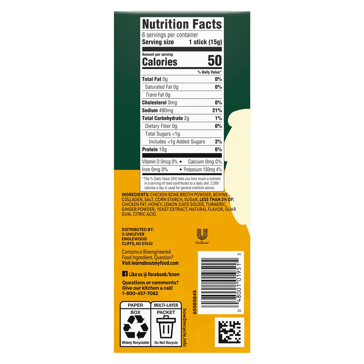 Lemon Ginger Chicken Bone Broth 6 Count D85520