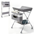 Baby Changing Table with Wheels, Portable Adjustable Folding Diaper Station with Storage O555