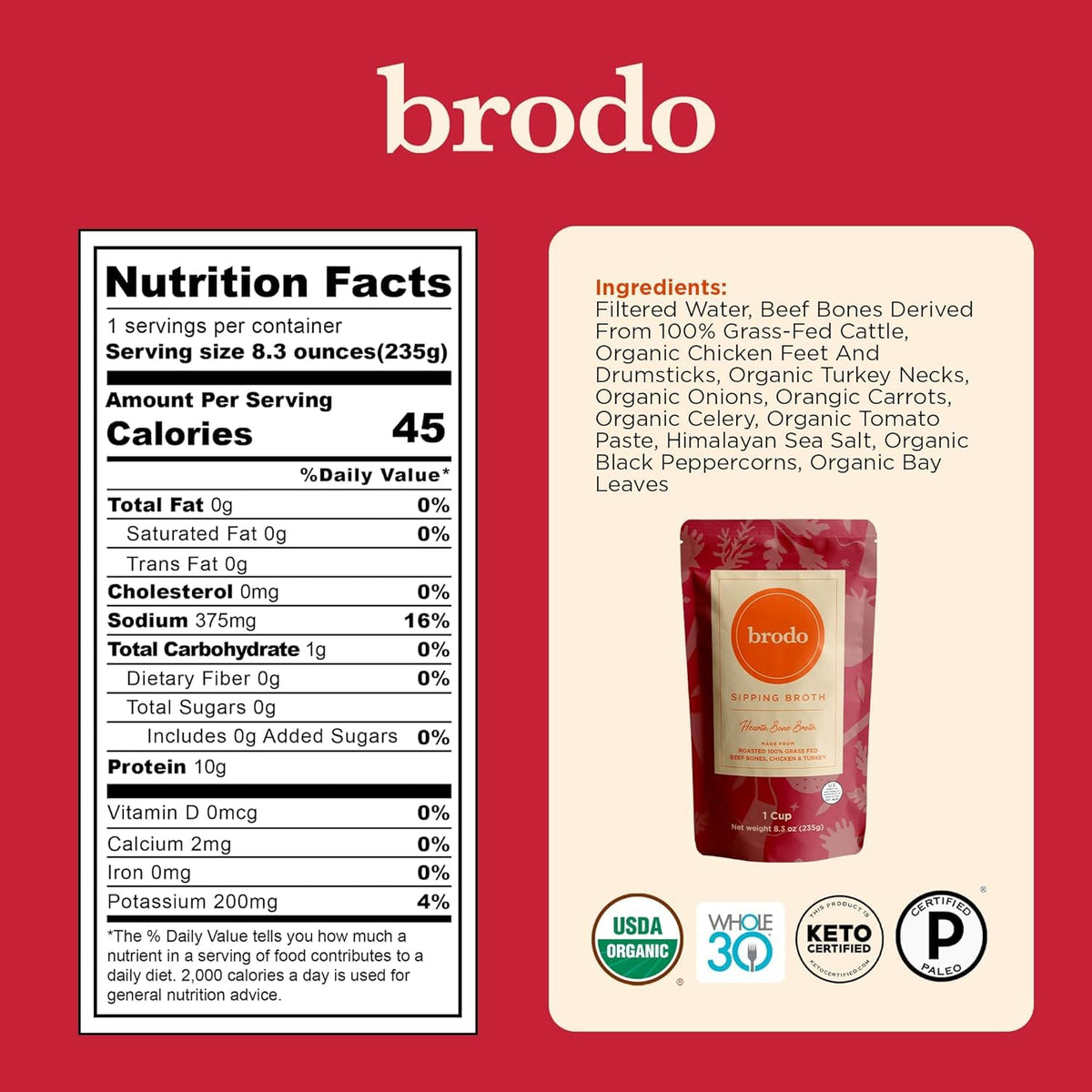 Bone Broth Single-Serve and 25 oz Classic Packs S1096