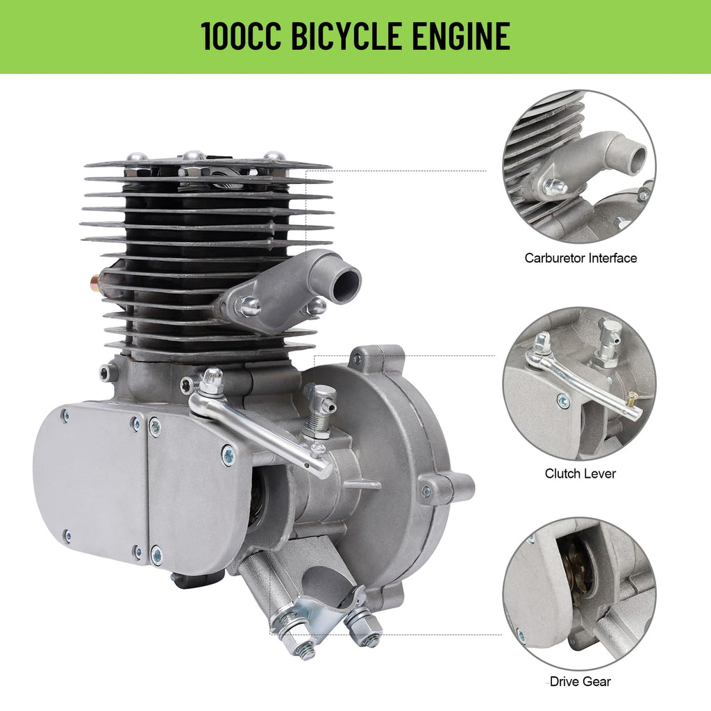 2 Stroke 100cc Bicycle Engine Kit with 44 Tooth Sprocket Y603