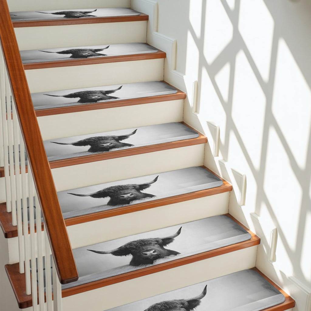 Grey Non Slip Carpet Stair Treads Set of 15 L871