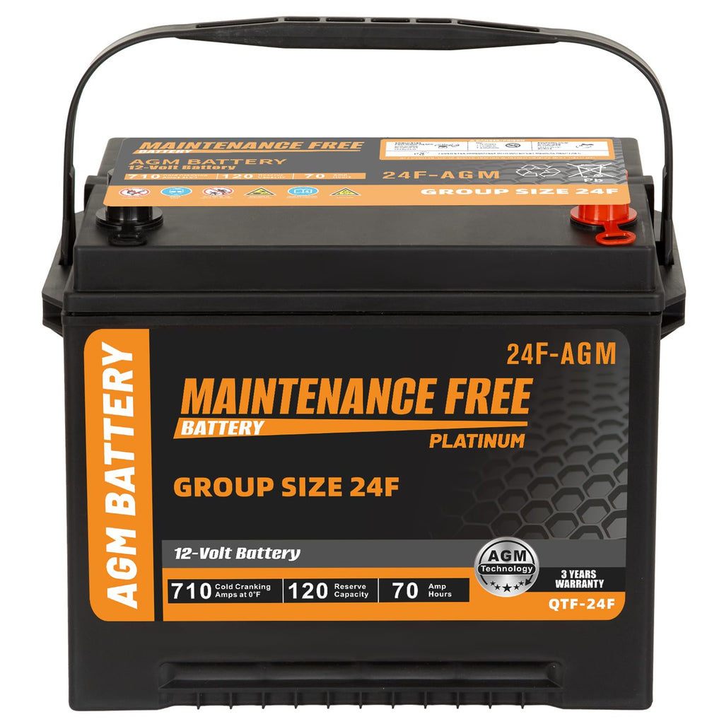 Group Size 24F AGM Automotive Battery 12V 70Ah 710 CCA K23364