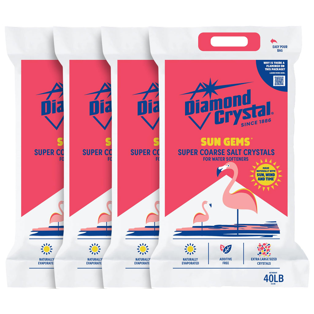 4 Pack Super Coarse Water Softener Salt, 40 Pounds B9739