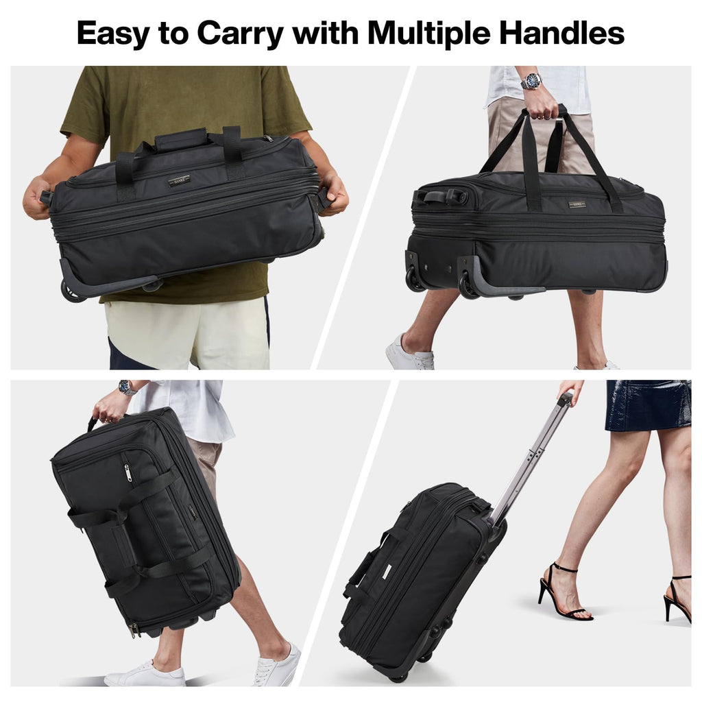 Expandable Carry On Luggage with Wheels Foldable Duffle Bag C39989