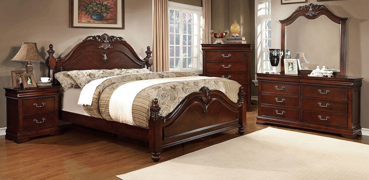 Cherry Wood Low Post Bed California King F213928