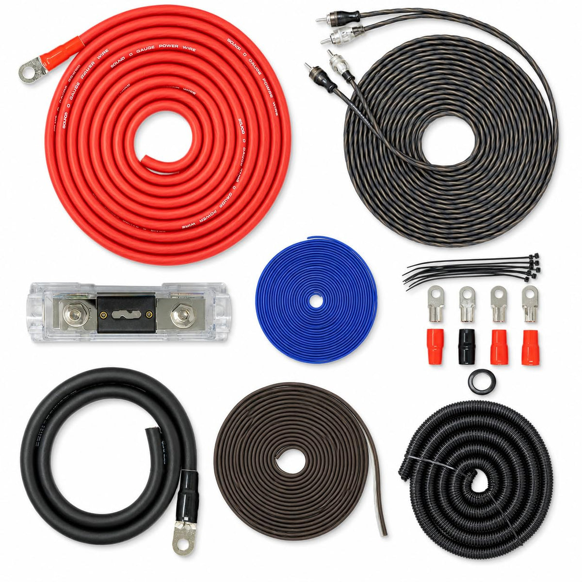0 Gauge Amp Kit Amplifier Install Wiring Cables P283848