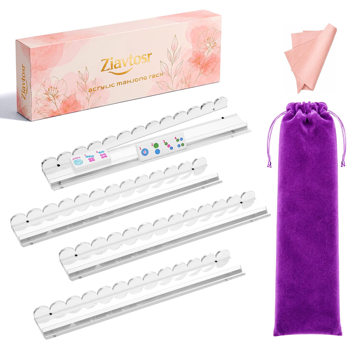Mahjong Racks with Magnetic Pushers A958383