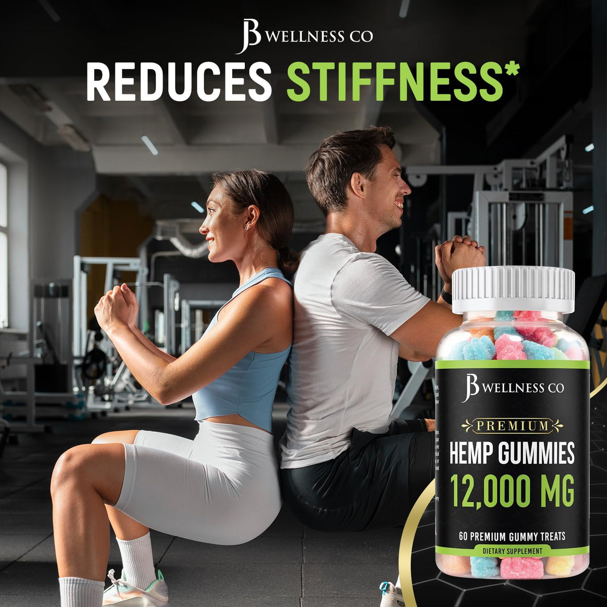 Hemp Gummies 12,000 Vitamins & Omega 3,6,9 120 Count M2012