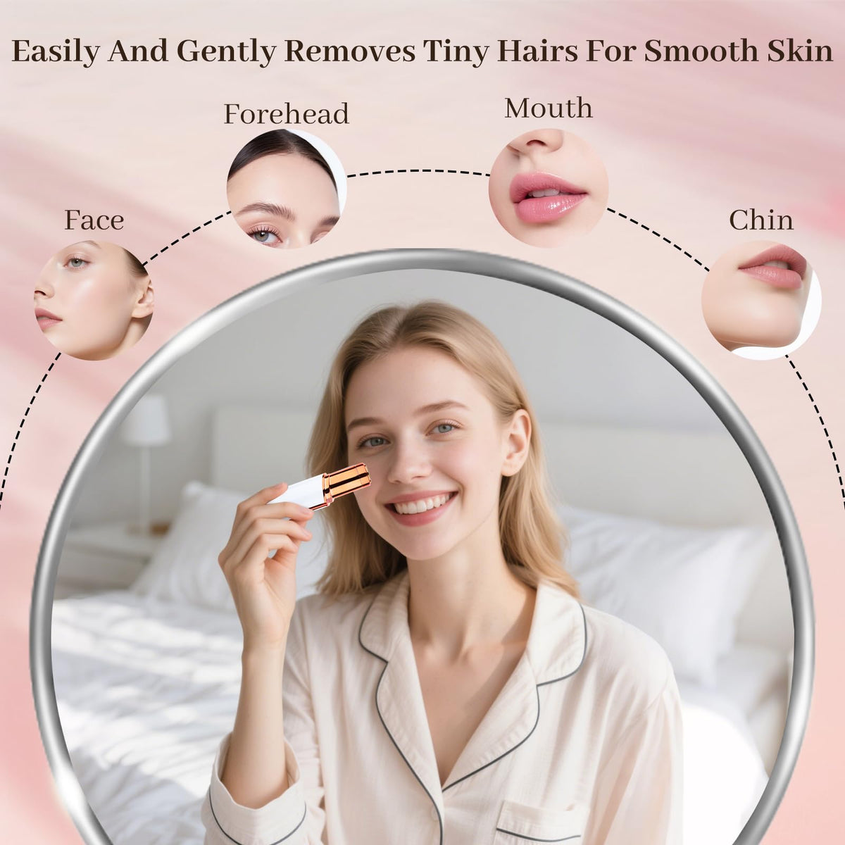 Rechargeable Facial Hair Remover with LED Light I260565
