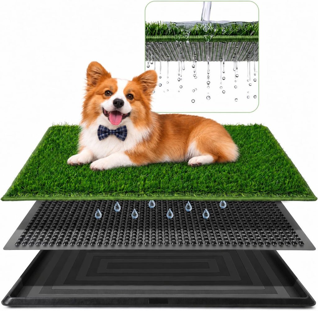3 Layer Dog Grass Pad with Tray 30" x 20" D460299