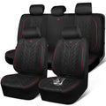 Waterproof Neoprene Car Seat Covers Full Set 5 Seats Black Red H888
