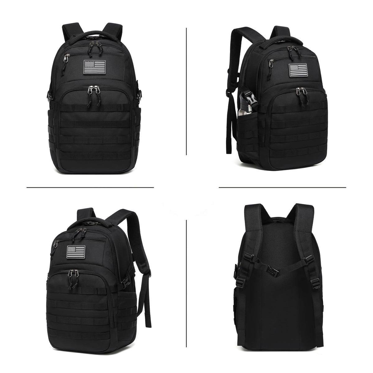 Black Small Tactical Backpack X4708