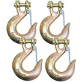 4 Pack 3/8" Grade 70 Forged Clevis Slip Hook with Safety Latch O4807