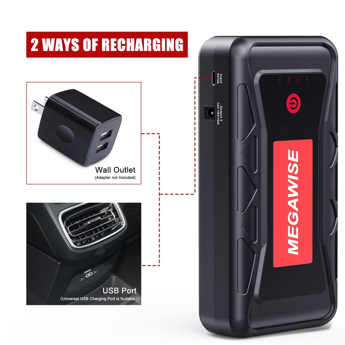 12V Jump Starter for 8.0L Gas/6.5L Diesel Engines C917