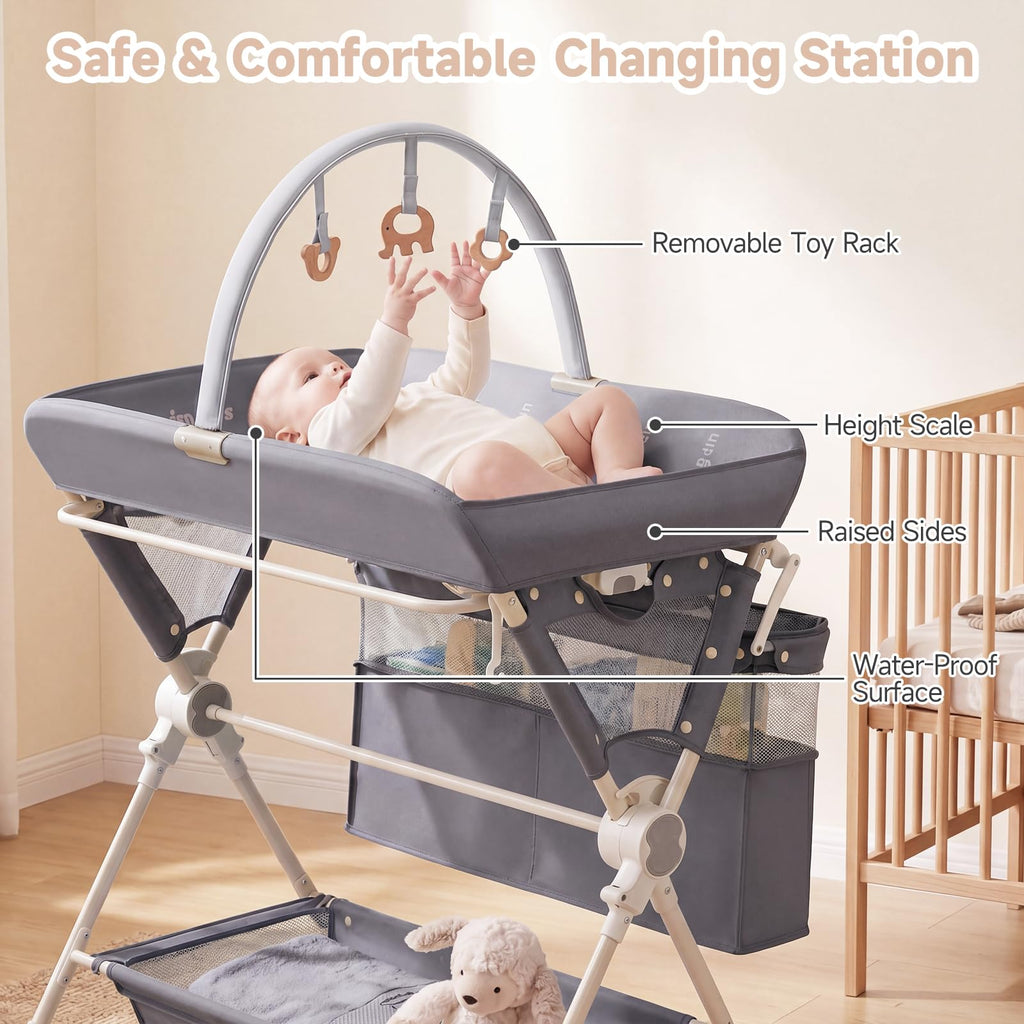 Portable Baby Changing Table with Wheels Y42722