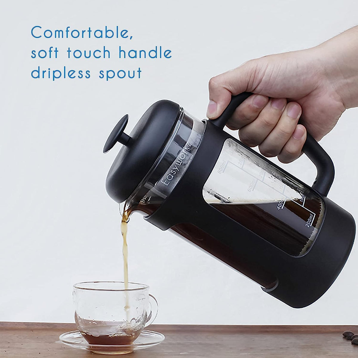 12 oz French Press Coffee Tea Maker with Measuring Spoon P523