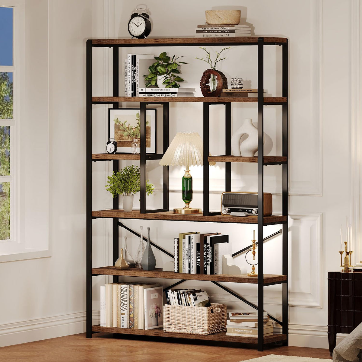 6 Tier Industrial Bookshelf J178