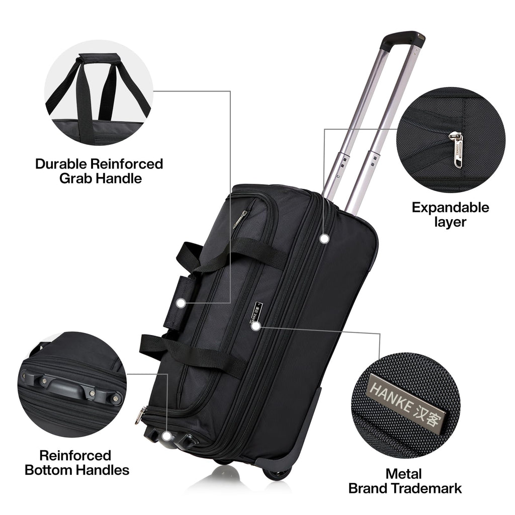 Expandable Carry On Luggage with Wheels Foldable Duffle Bag C39989