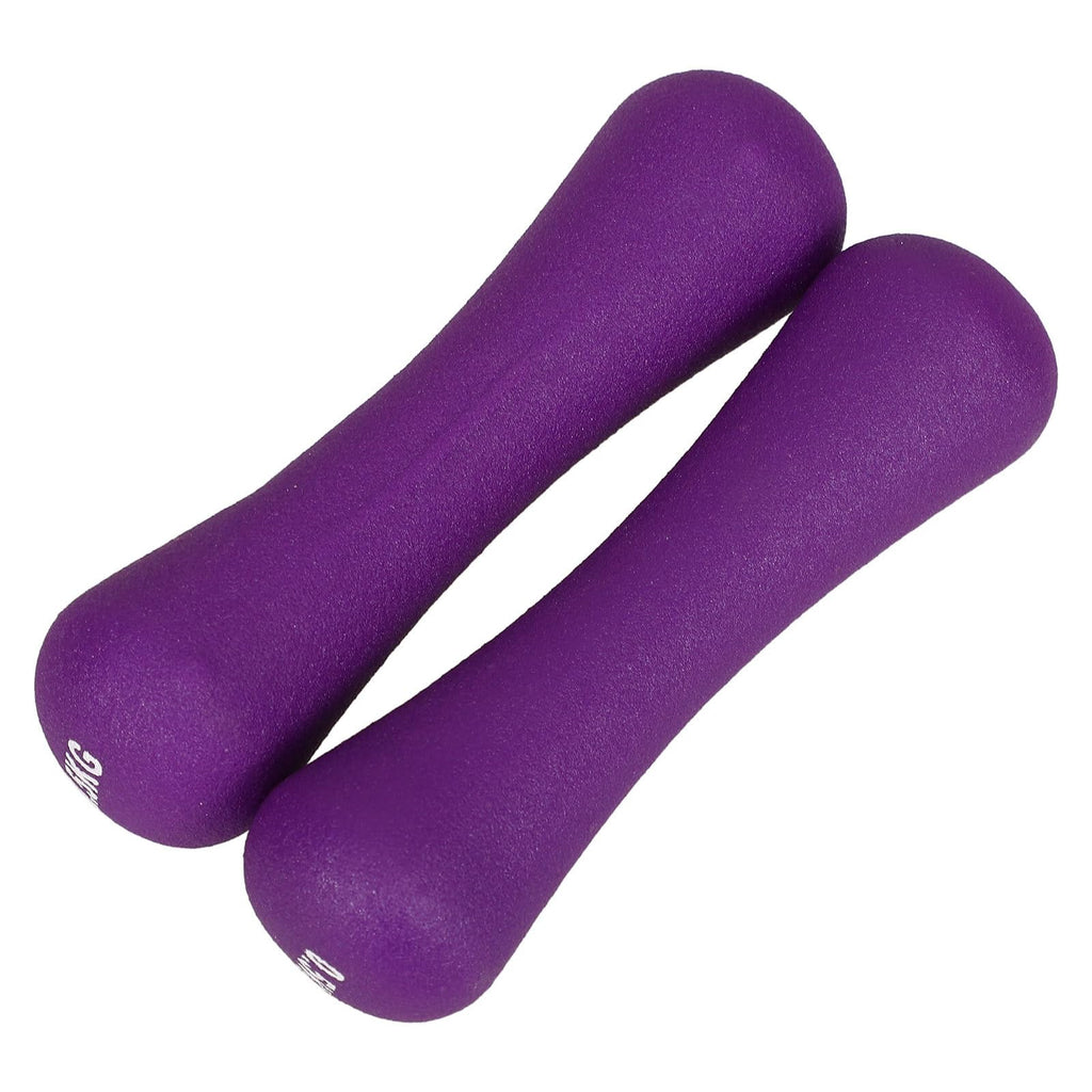 Bone-shaped Hand Dumbbells 2pcs 0.5kg Purple Neoprene Coated B33951