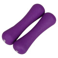 Bone-shaped Hand Dumbbells 2pcs 0.5kg Purple Neoprene Coated B33951