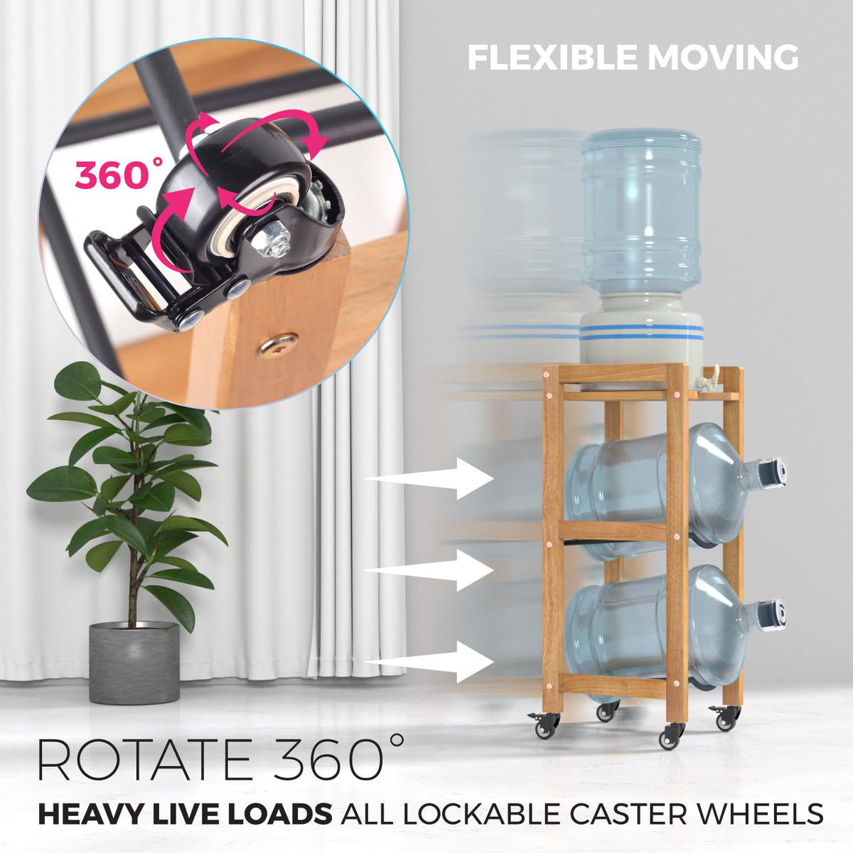 5 Gallon Water Jug Holder with Wheels B797