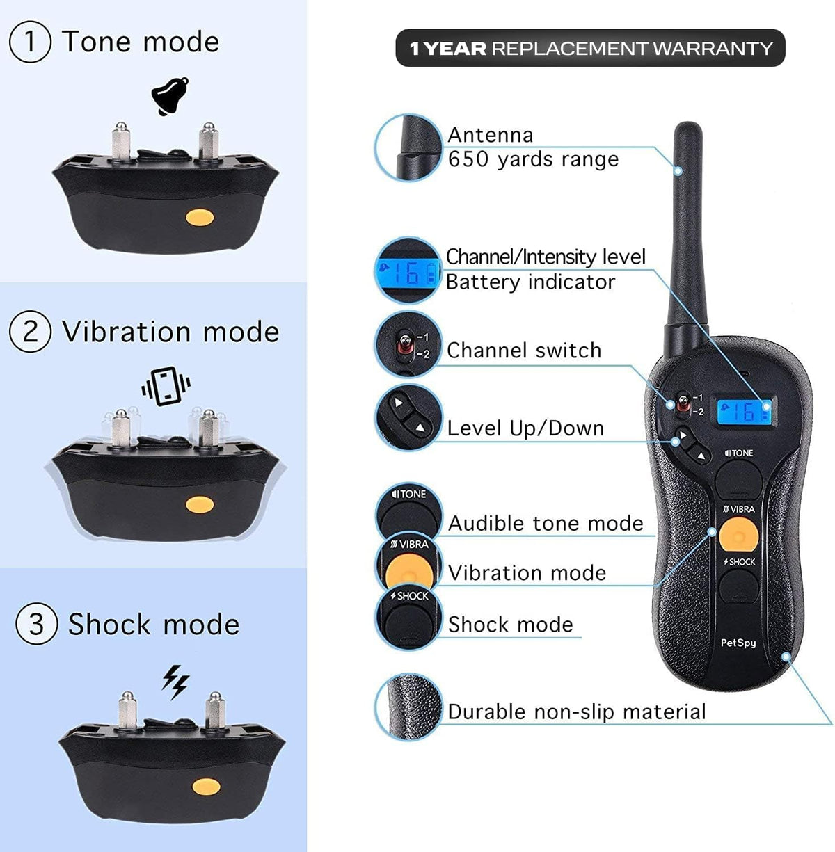 Dog Shock Collar with Remote Control M7398