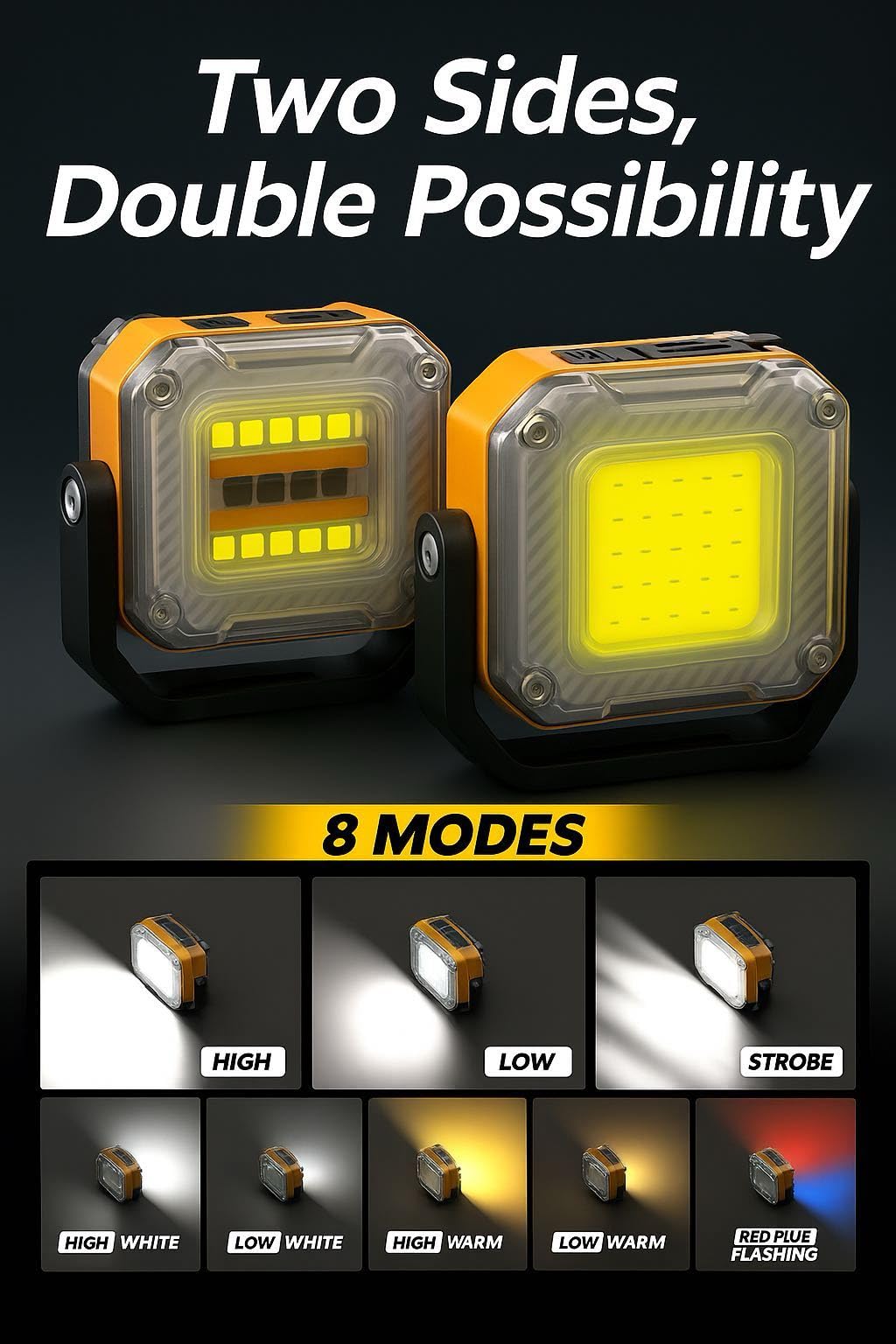 2 Pack Rechargeable LED Work Light C154731