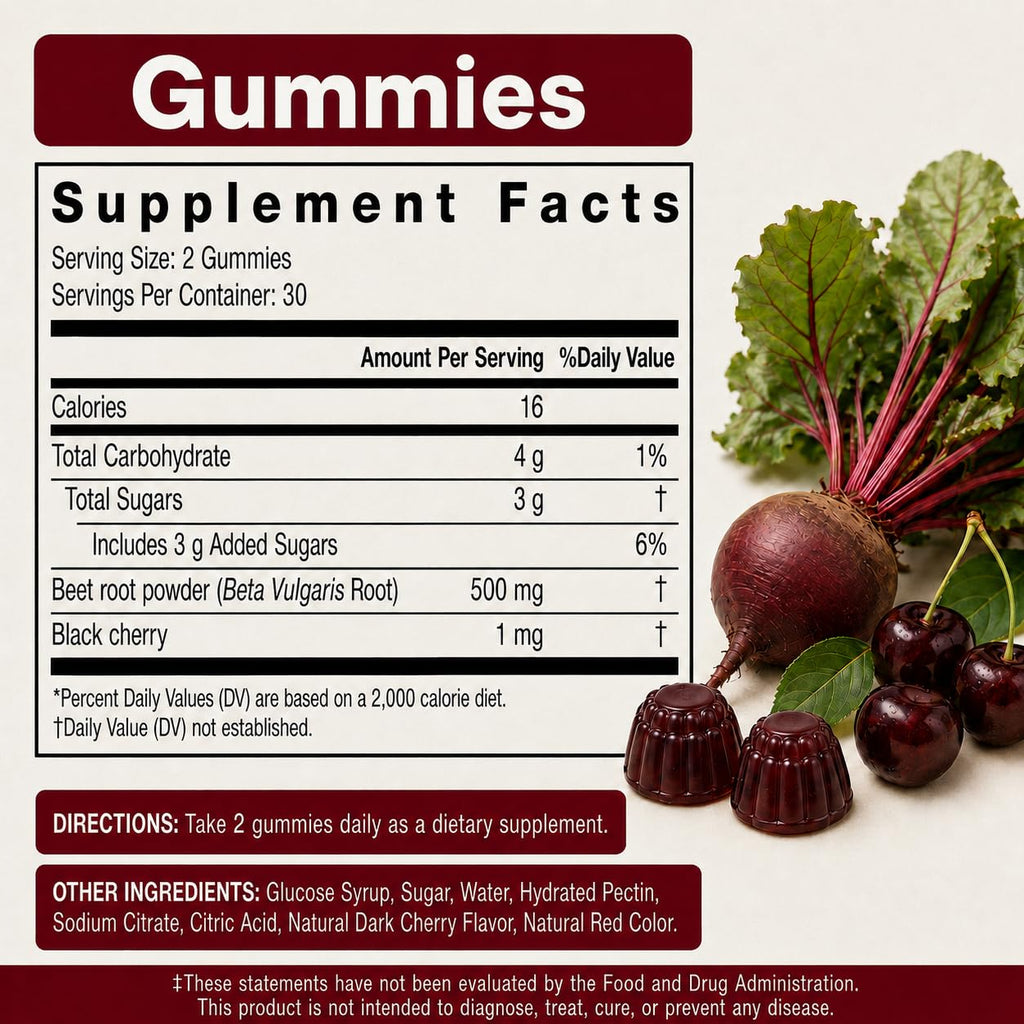 Beet Gummies 60 Count H5361