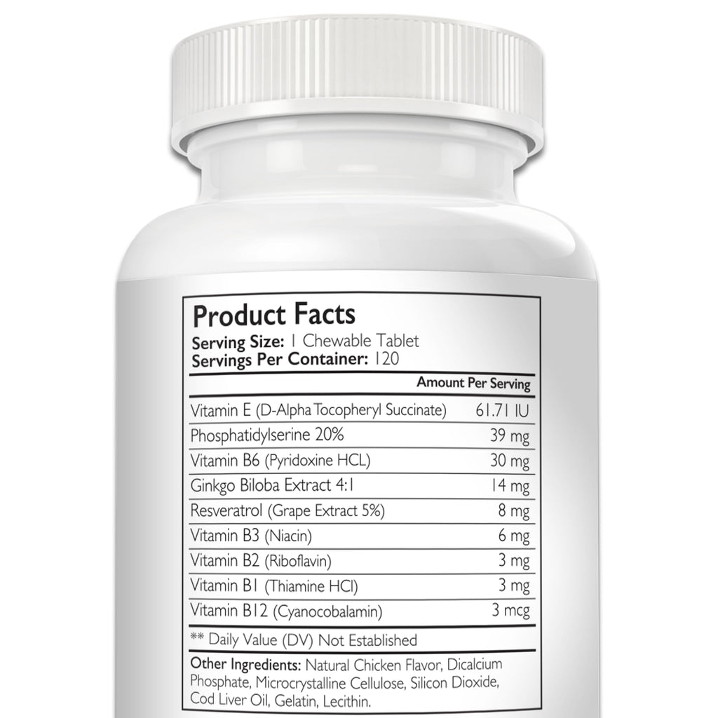 120 Chewable Tablets Cognitive Support Dog Supplement A884106