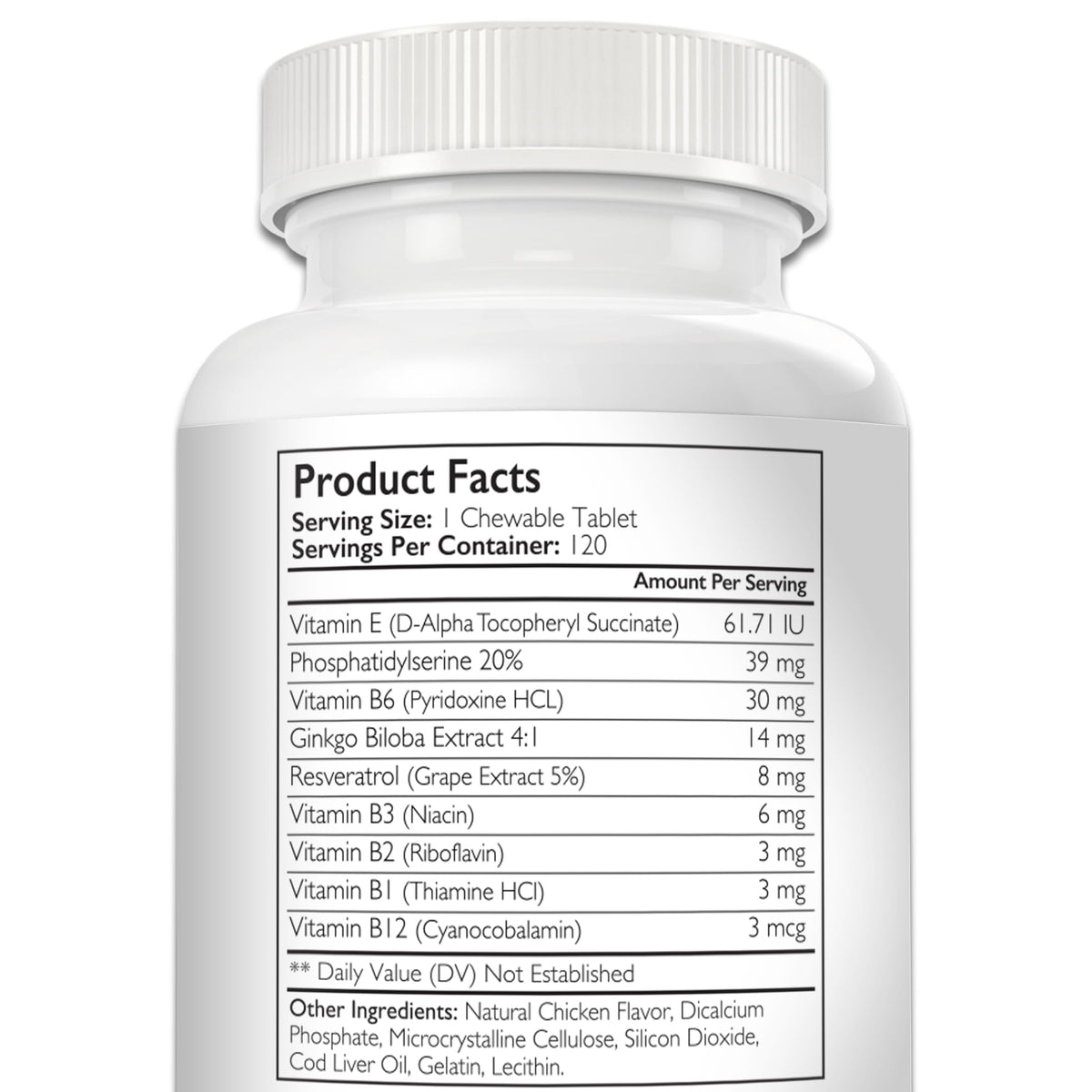 120 Chewable Tablets Cognitive Support Dog Supplement A884106