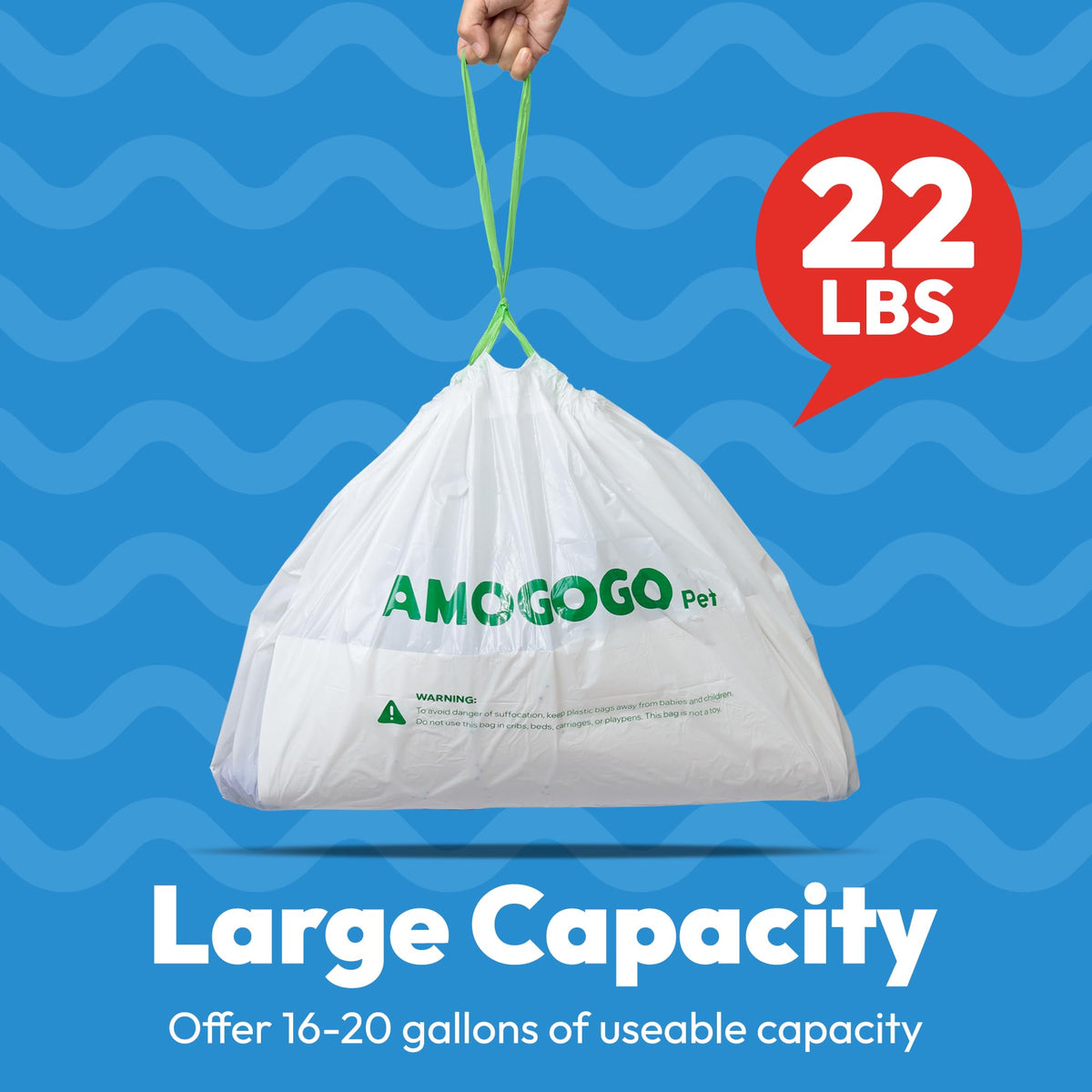 20 Pack Cat Litter Bags with Drawstring C39909
