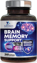 Brain Memory Supplement Pills 240 Capsules I936318