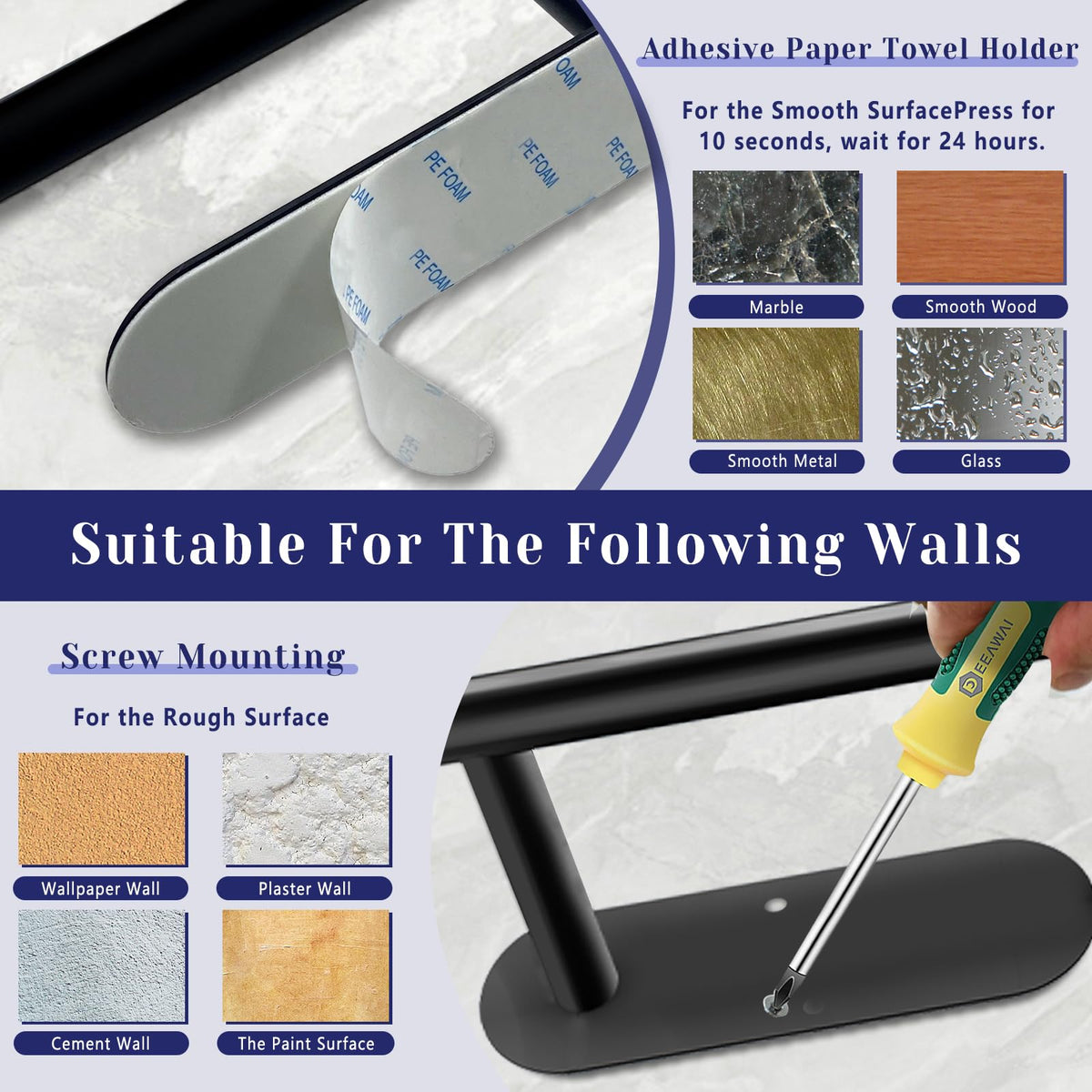 Self Adhesive Paper Towel Holder F44954