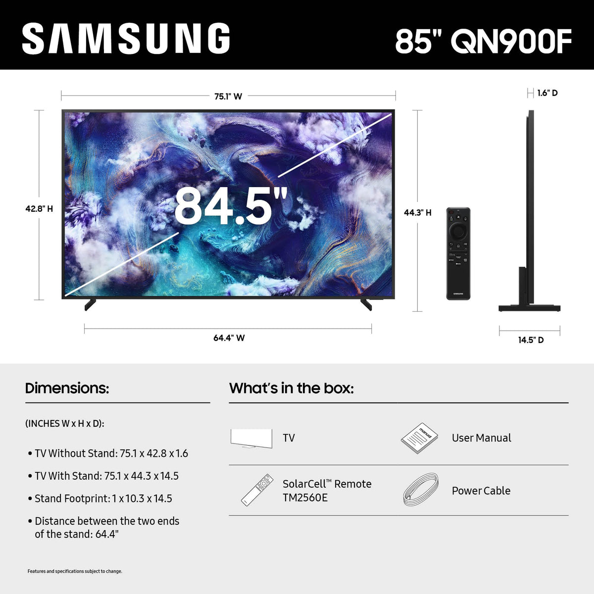 85-Inch 8K Mini LED Smart TV B3430