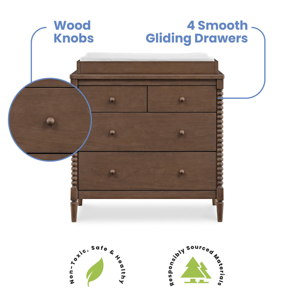 4 Drawer Dresser with Changing Top W491299