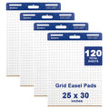 25 x 30 In Flip Chart Easel Pad, 30 Sheets/Pad, 4 Pads F71899
